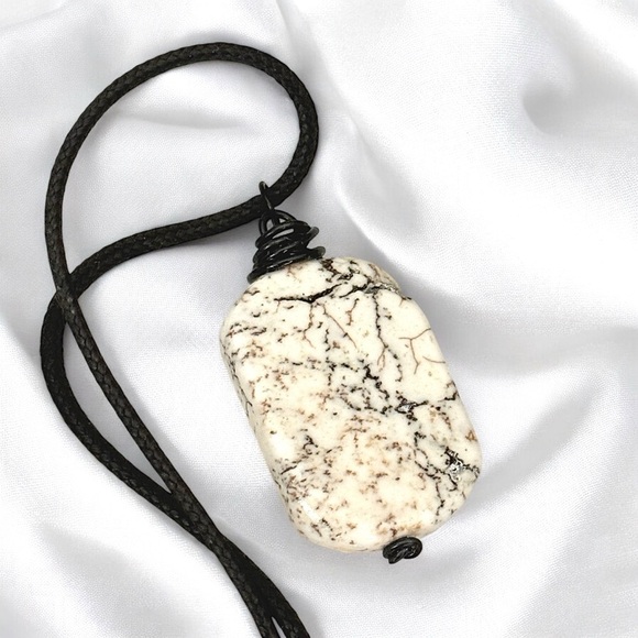 5 For $25💫Marbled Magnesite Stone Slab Pendant Necklace - Picture 5 of 5
